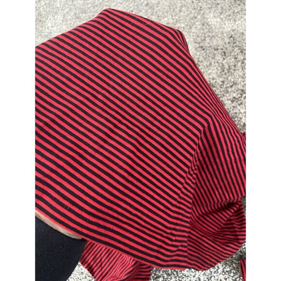 Women's Dolls Kill Current Mood Twist Front Cropped Long Sleeve Red Black Size M - Picture 7 of 8